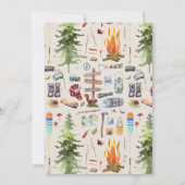 もっと楽しく | キャンプ 誕生日パーティー招待状 招待状 (裏面)