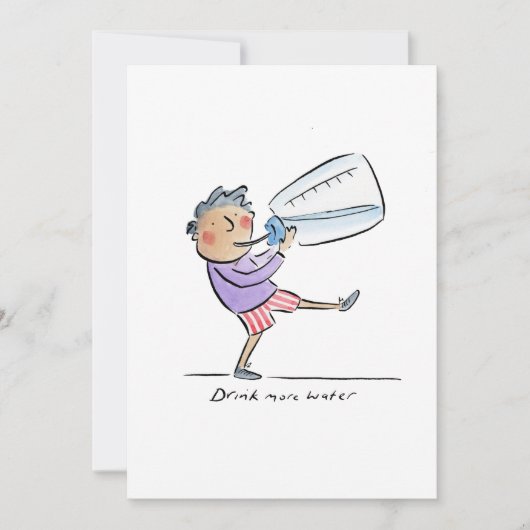 もっと水を飲む 招待状 (正面)