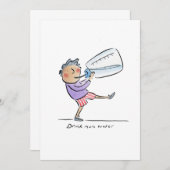 もっと水を飲む 招待状 (正面/裏面)