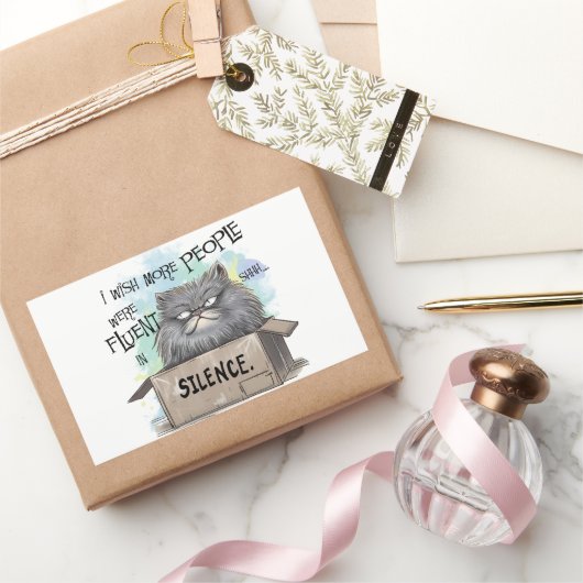 もっと流暢な人が多ければいいのに 長方形シール (ギフト)