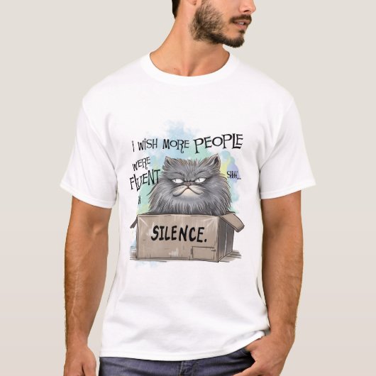 もっと流暢な人が多ければいいのに Tシャツ (正面)