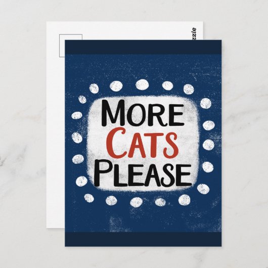 もっと猫はがきがほしい ポストカード (正面/裏面)
