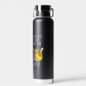 もっと猫をおもしろいことわざ黒 ウォーターボトル (背面)