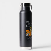 もっと猫をおもしろいことわざ黒 ウォーターボトル (正面)