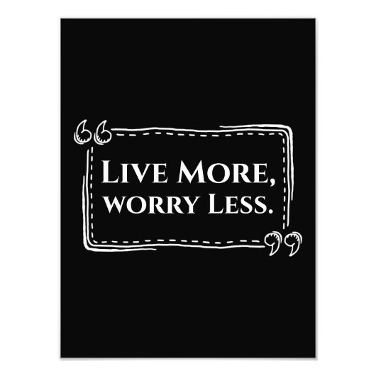 もっと生きて、心配なくポスター フォトプリント            (正面)