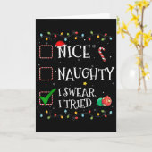 もっと素敵な子リスト 私は本当に頑張ったよ サンタ帽子 クリスマス カード (黄色い花)