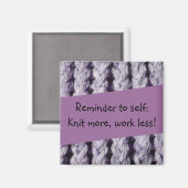 もっと編み出すリマインダー、少ない作業！ – パープルニット マグネット (正面/裏面)