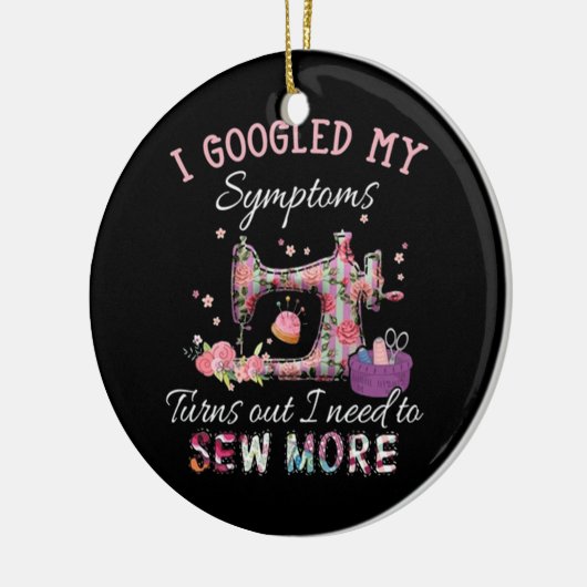 もっと縫わなくちゃ セラミックオーナメント (左)