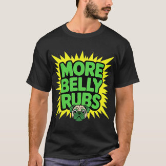 もっと腹なで よく笑う犬 Tシャツ