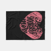 もっと自分を愛しなさい フリースブランケット (正面(横))