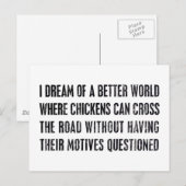 もっと良い世界を夢見て… ポストカード (正面/裏面)