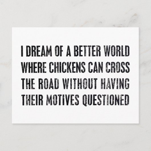 もっと良い世界を夢見て… ポストカード (正面)