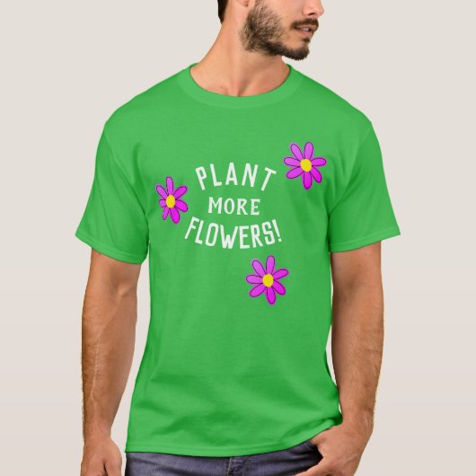 もっと花を植えるメンズシャツ Tシャツ (正面)