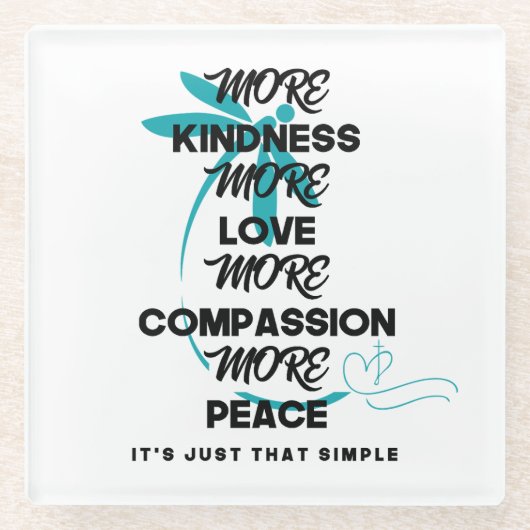 もっと親切なコースター ガラスコースター (正面)