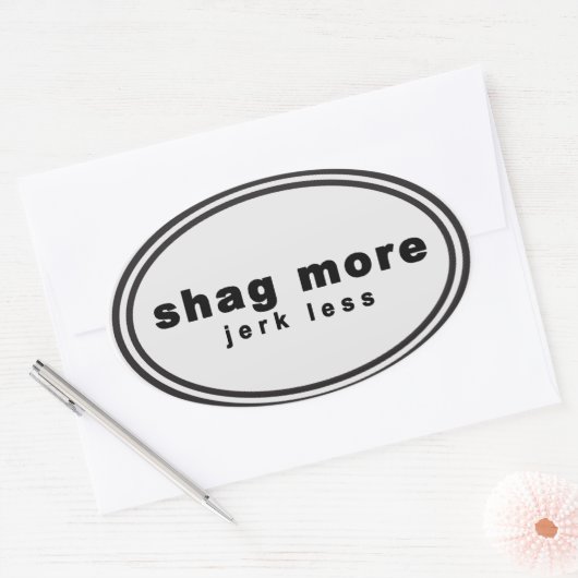 もっと話そう。バークレスパロディ – "より短く短く" 楕円形シール (封筒)