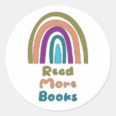 もっと読もの本やる気を起こさせるを見るboho虹のカラフル ラウンドシール (正面)