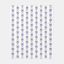 もっと読本ハロウィーン幽霊パープル フリースブランケット