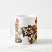 もっと豚肉を食べろ コーヒーマグカップ (正面左)