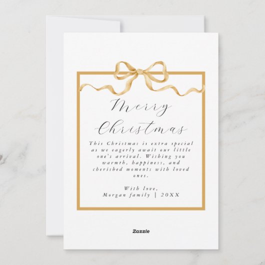 もっと賑やかになるクリスマスの妊娠発表 シーズンカード (裏面)