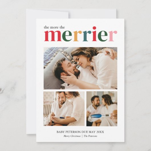もっと賑やかに！クリスマス妊娠発表 シーズンカード (正面)