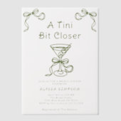 もっと近くにティニビット  ブライダルシャワー ベラム紙招待状 (正面)