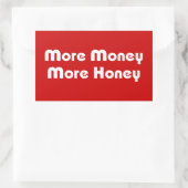 もっと金をもっと蜂蜜 長方形シール (バッグ)