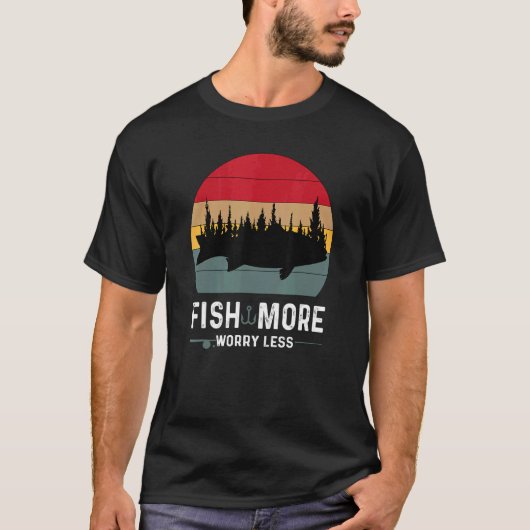 もっと釣って、もっとリラックス Tシャツ (正面)