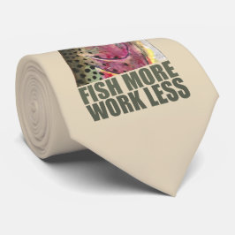 もっと釣る – もっと働く！レインボートラウト魚釣り ネクタイ