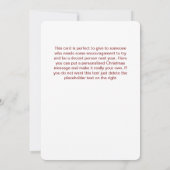 もっと頑張れ来年 いたずらなサンタの石炭 シーズンカード (裏面)