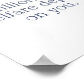 もっと頑張れ。君は何百万人もの福祉に頼っている。- ポスター (角)