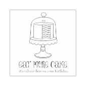 もっと食べのケーキ誕生日ラバーアートスタンプ ラバースタンプ (インプリント)