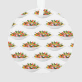 もっと食べの植物の生鮮サラダ動機レタリング オーナメント (裏面)