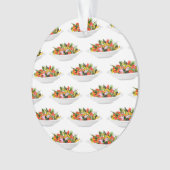 もっと食べの植物の生鮮サラダ動機レタリング オーナメント (正面)