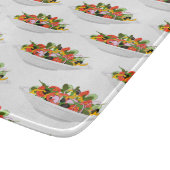 もっと食べの植物の生鮮サラダ動機レタリング カッティングボード (角)