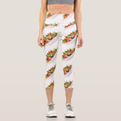 もっと食べの植物の生鮮サラダ動機レタリング カプリレギンス (正面)