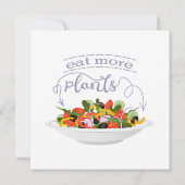 もっと食べの植物の生鮮サラダ動機レタリング カード (裏面)