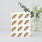 もっと食べの植物の生鮮サラダ動機レタリング カード (スタンド正面)