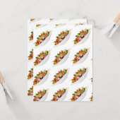 もっと食べの植物の生鮮サラダ動機レタリング カード (正面/裏面インサイチュ)