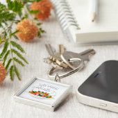 もっと食べの植物の生鮮サラダ動機レタリング キーホルダー (側面)