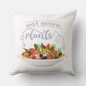 もっと食べの植物の生鮮サラダ動機レタリング クッション (正面)