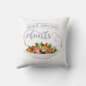 もっと食べの植物の生鮮サラダ動機レタリング クッション (裏面)