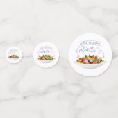 もっと食べの植物の生鮮サラダ動機レタリング コンフェッティ (裏面)