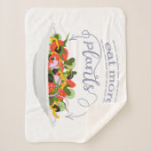 もっと食べの植物の生鮮サラダ動機レタリング シェルパブランケット (正面)