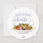 もっと食べの植物の生鮮サラダ動機レタリング シーズンカード (裏面)