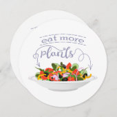 もっと食べの植物の生鮮サラダ動機レタリング シーズンカード (正面/裏面)