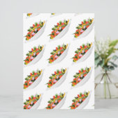 もっと食べの植物の生鮮サラダ動機レタリング シーズンカード (スタンド正面)