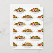 もっと食べの植物の生鮮サラダ動機レタリング シーズンカード (正面/裏面)