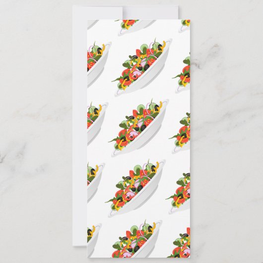 もっと食べの植物の生鮮サラダ動機レタリング セーブザデート (裏面)