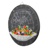 もっと食べの植物の生鮮サラダ動機レタリング ダーツボード (正面右)