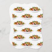 もっと食べの植物の生鮮サラダ動機レタリング ノートカード (正面/裏面)